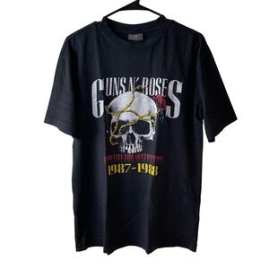 H&M Guns N‎ Roses Graphic T-Shirt Men's XS Black Appetite World Tour Tee Retro